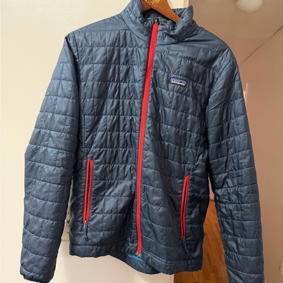 Patagonia Other - Patagonia Men's Navy Puffer Jacket with Red Accents